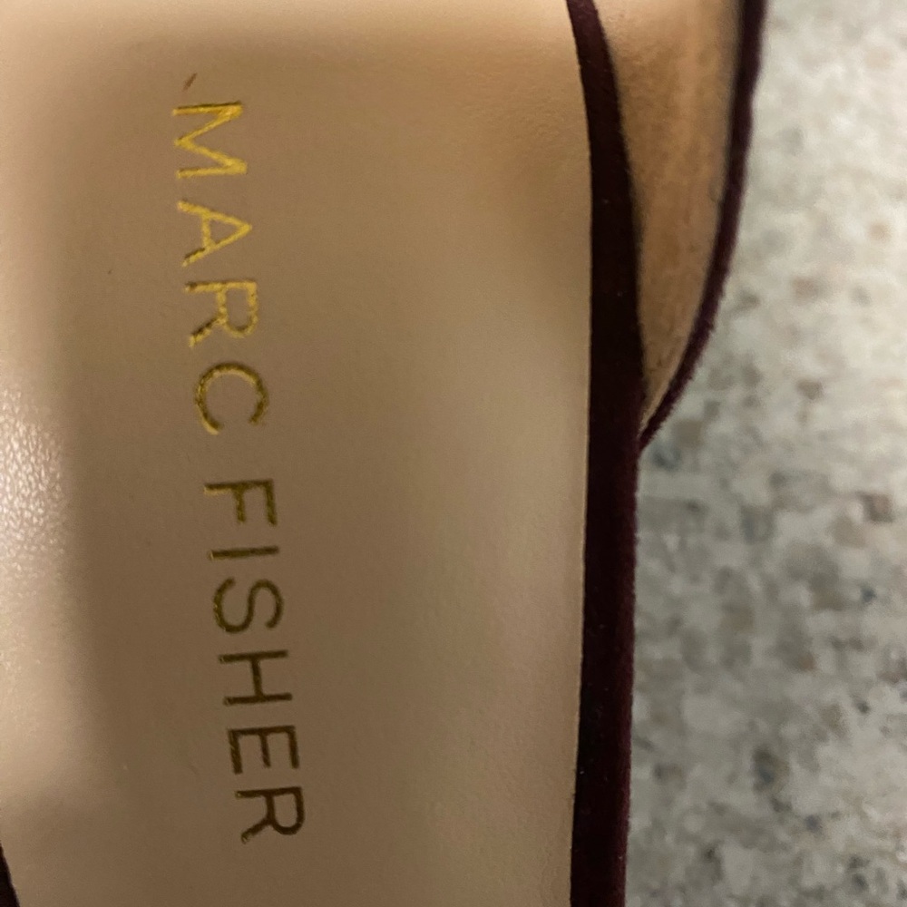 Marc Fisher Betye Jeweled Burgundy Shoes Size 8M. NWOT. 4 inch Heels Beautiful - Picture 5 of 16